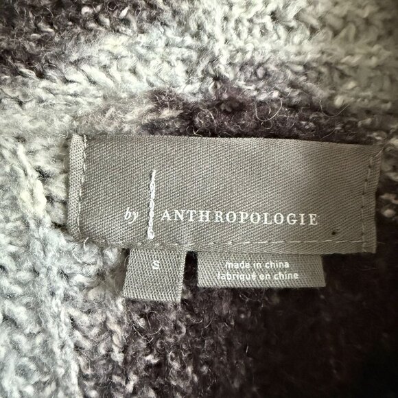 Anthropologie Avalon Tie-Dye Knit Cardigan Sweater Small Gray Cozy Winter - Picture 6 of 11